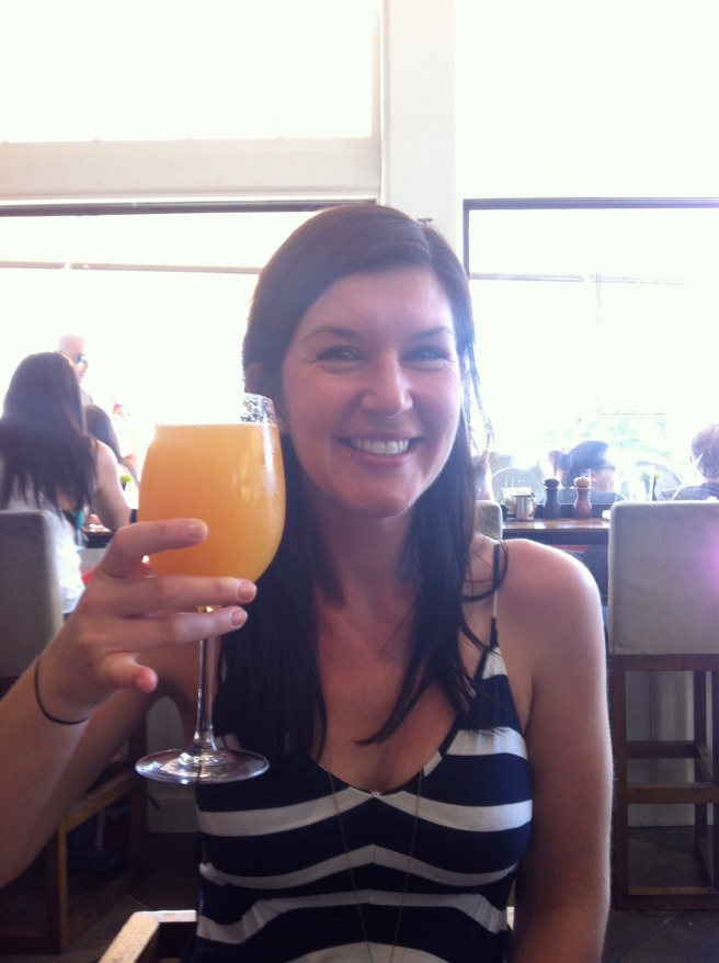Early morning mimosas to kick off a day that almost killed me!